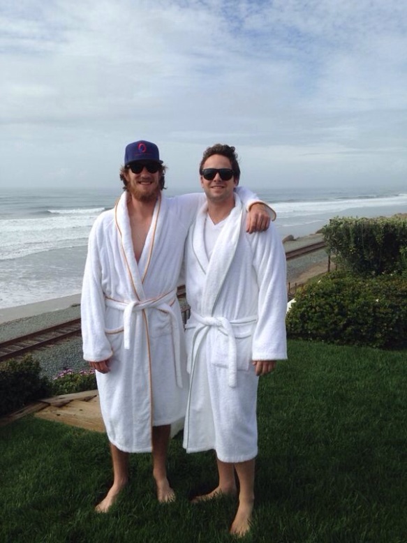 Tay and Kirk. Bathrobes were a nice touch.